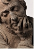 Nicolas de Leyde, sculpteur du XVe siècle un regard moderne : Nicolas de Leyde, Buste d'homme accoudé 1463 Musée de l'oeuvre Notre-Dame de Strasbourg